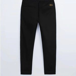 Zara Men’s Black Pants NEW Straight Cut Chinos